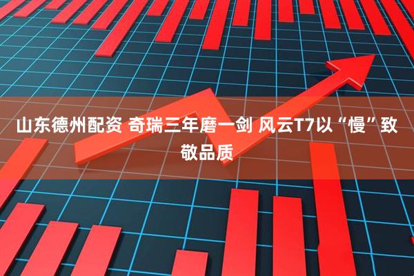 山东德州配资 奇瑞三年磨一剑 风云T7以“慢”致敬品质